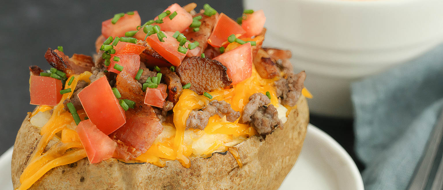 Bacon Cheeseburger Twice-Baked Potatoes