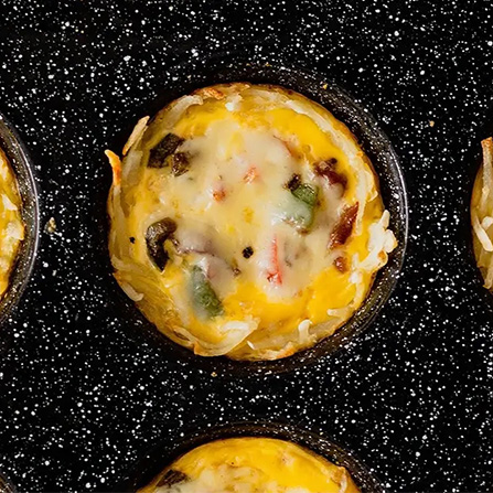 Mini Hash Brown Quiche Cups