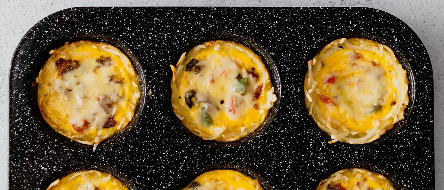 Mini Hash Brown Quiche Cups
