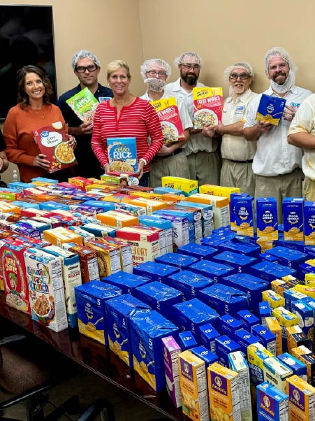 Shelf-stable foods help food banks and feeding organizations provide nourishment when refrigeration is limited. 