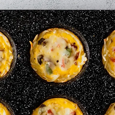 Mini Hash Brown Quiche Cups